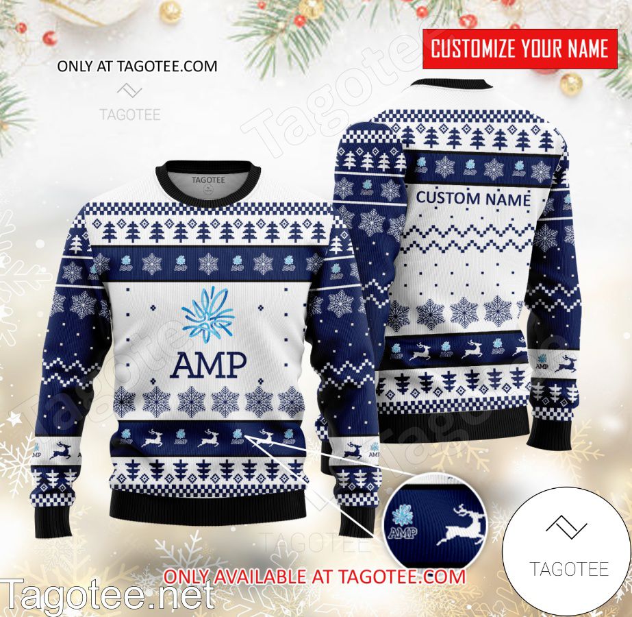 AMP Limited Logo Personalized Ugly Christmas Sweater - BiShop