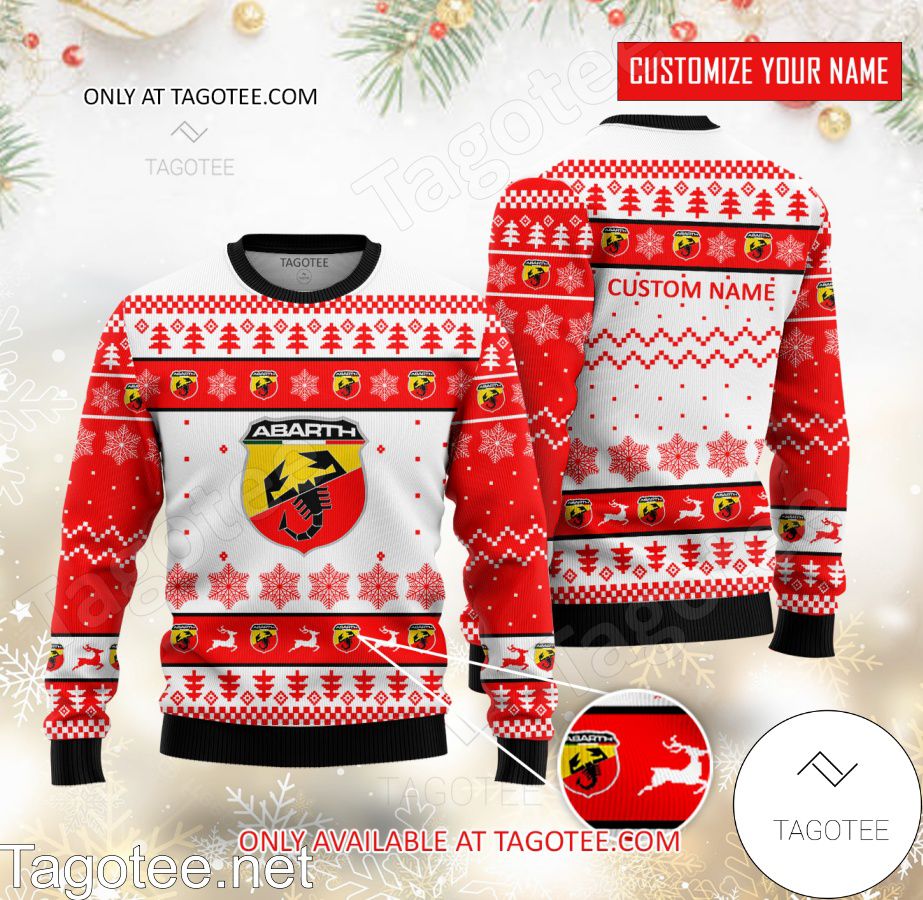 Abarth Logo Personalized Ugly Christmas Sweater - EmonShop