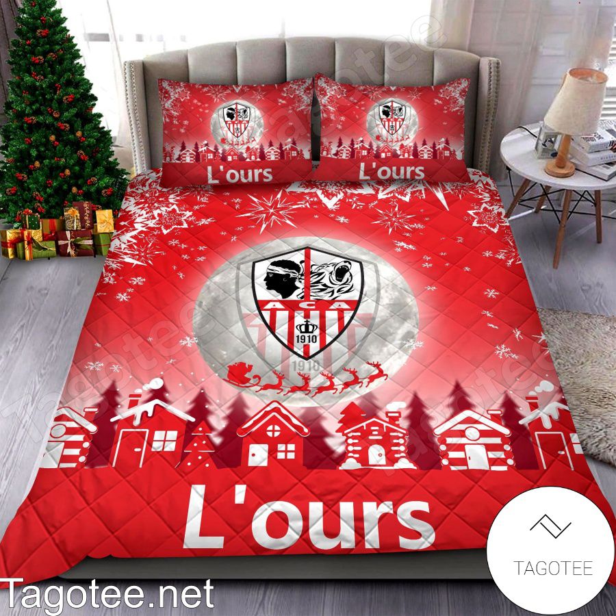 Ac Ajaccio L'ours Christmas Bedding Set