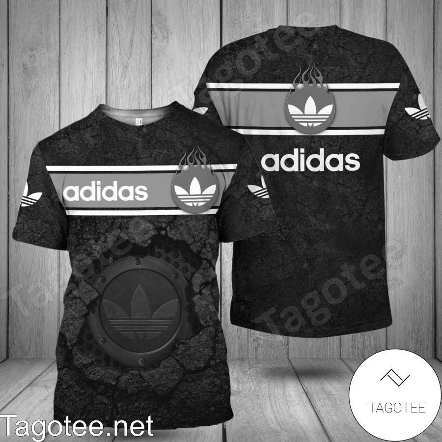 Adidas Black Cracked Surface Shirt