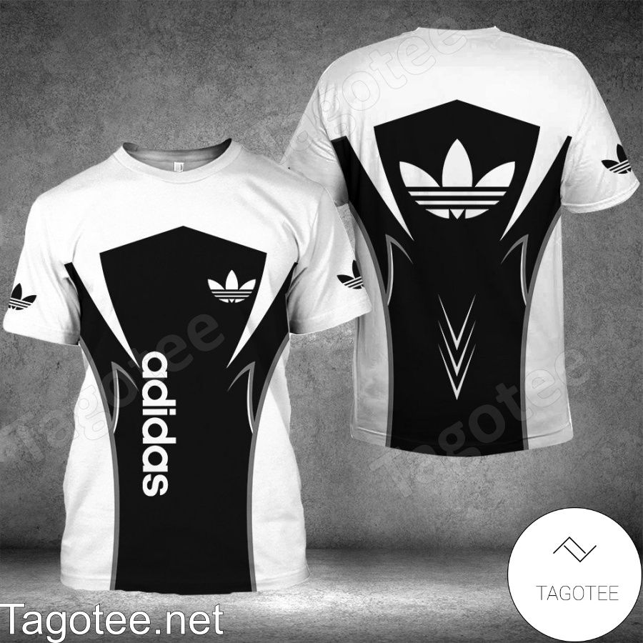 Adidas Luxury Brand White And Black Shirt