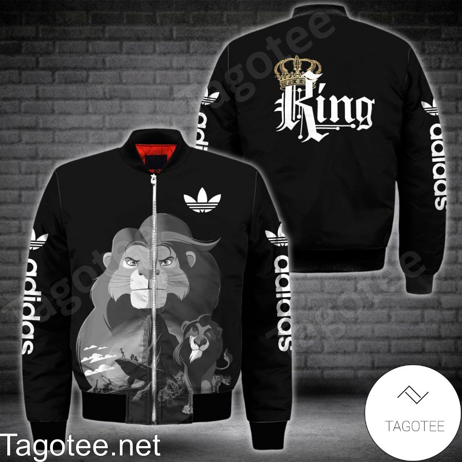 Adidas With Lion King Black Bomber Jacket