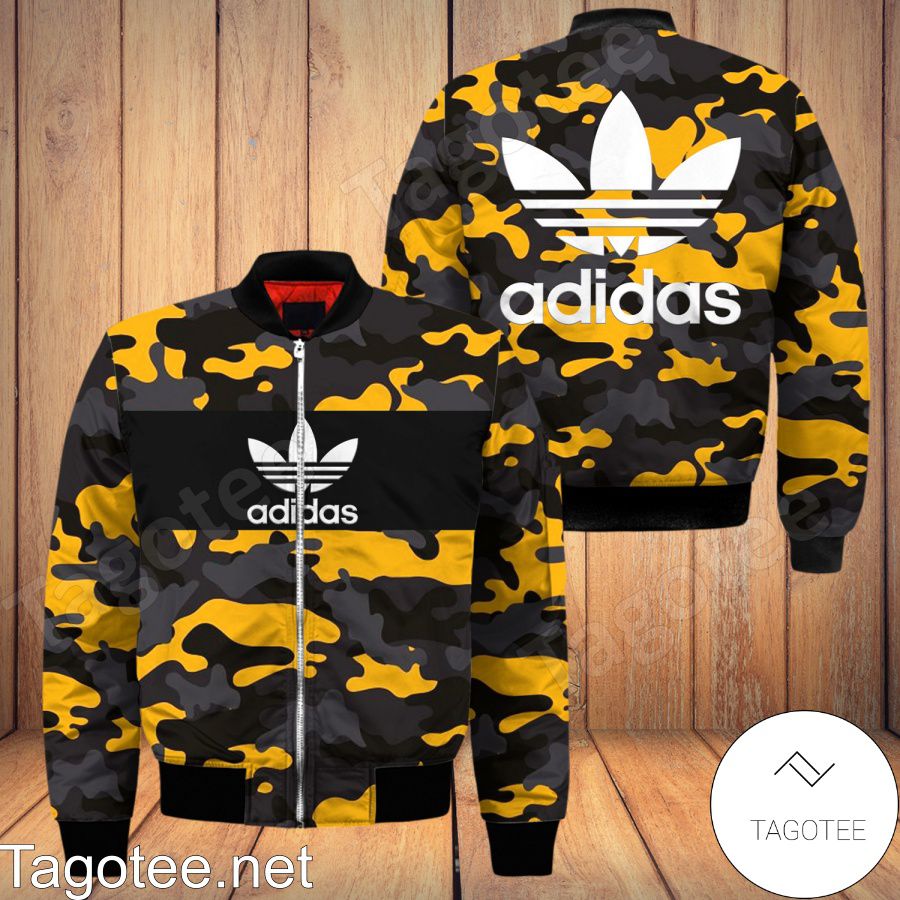 Adidas Yellow Camouflage Bomber Jacket