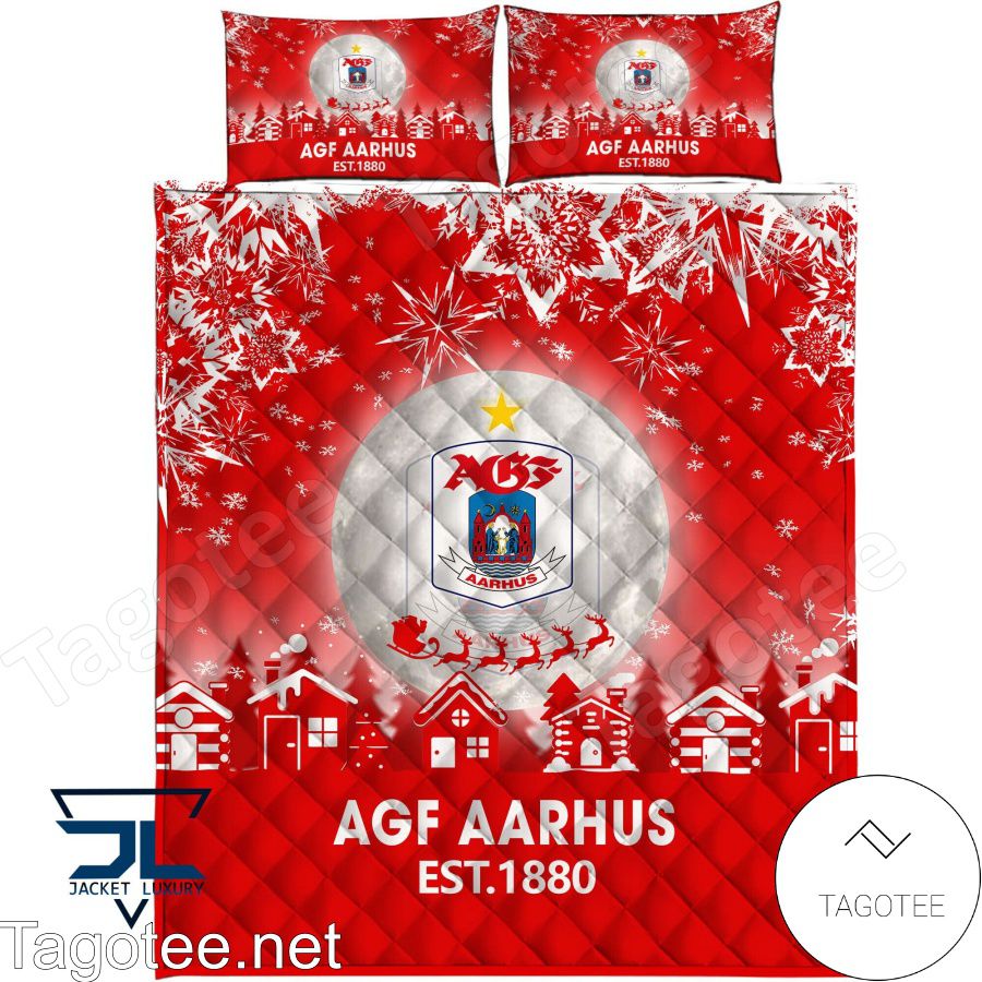 Agf Aarhus Est 1880 Christmas Bedding Set a