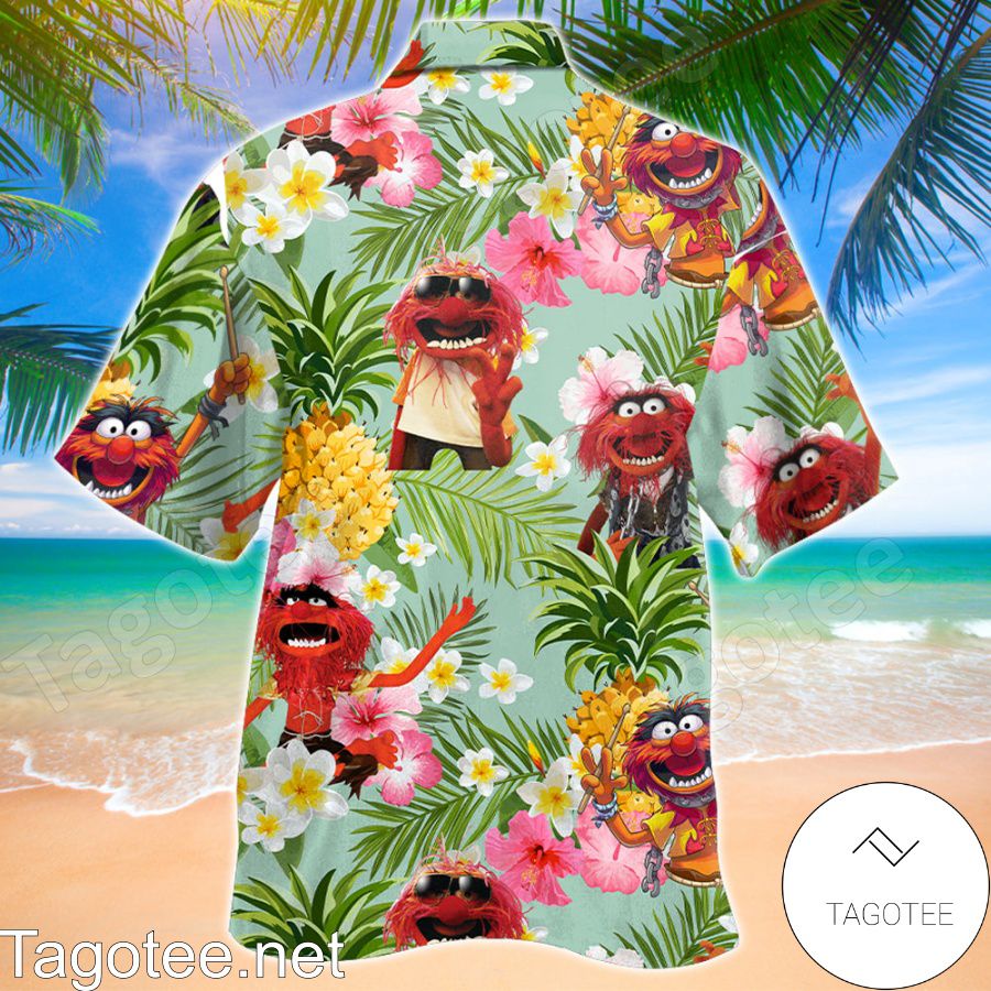 Animal Drummer Muppet Pineapple Hawaiian Shirt a