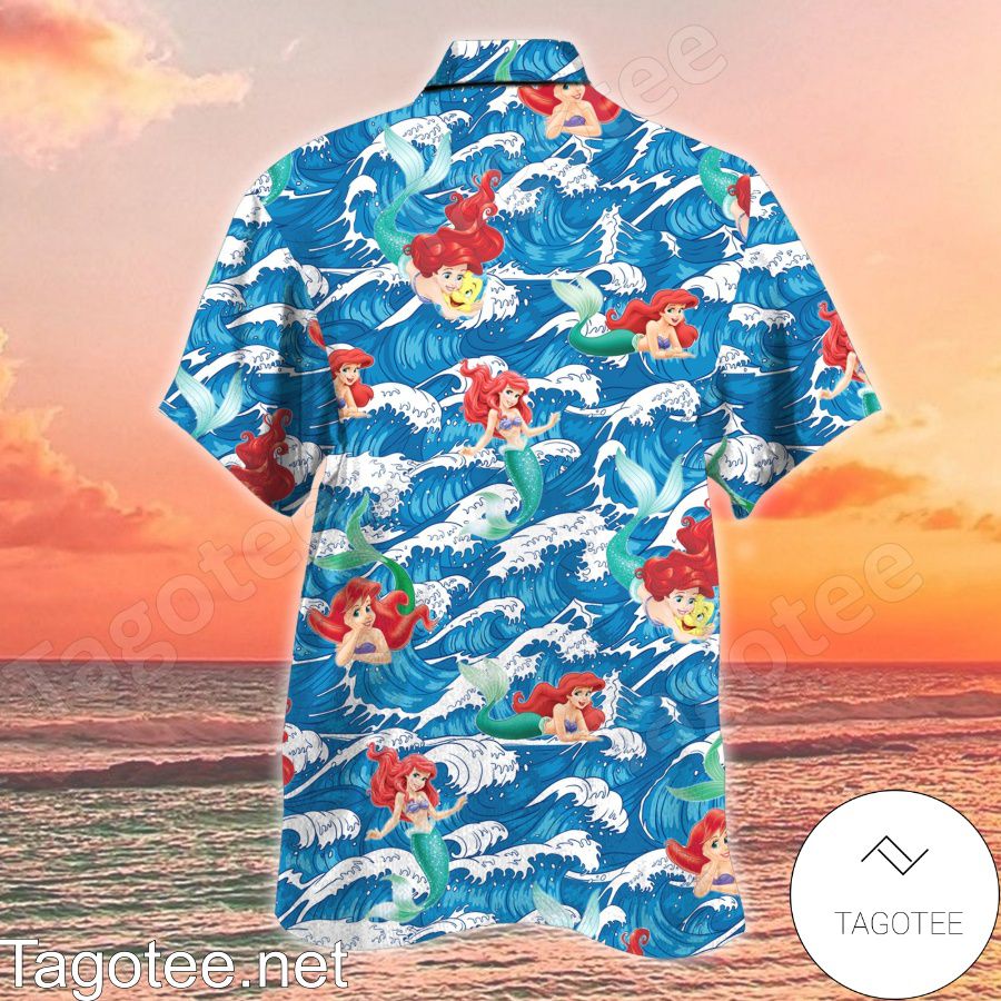 Ariel The Little Mermaid Surfing Hawaiian Shirt a