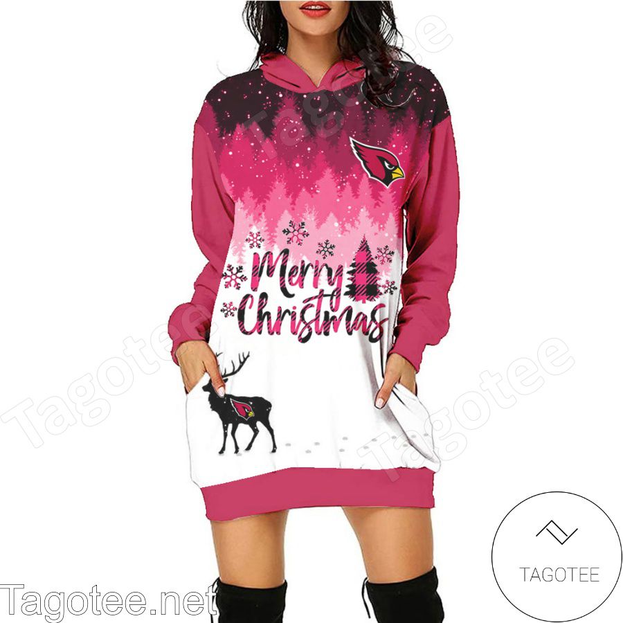 Arizona Cardinals NFL Merry Christmas Women Hoodie Dress