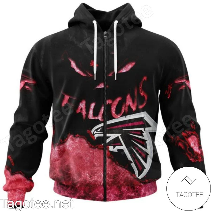 Atlanta Falcons Scary Face Halloween Jersey Hoodie, T-shirt a