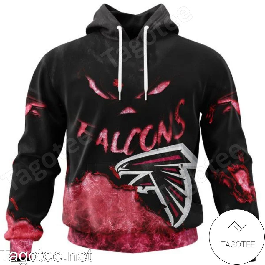 Atlanta Falcons Scary Face Halloween Jersey Hoodie, T-shirt