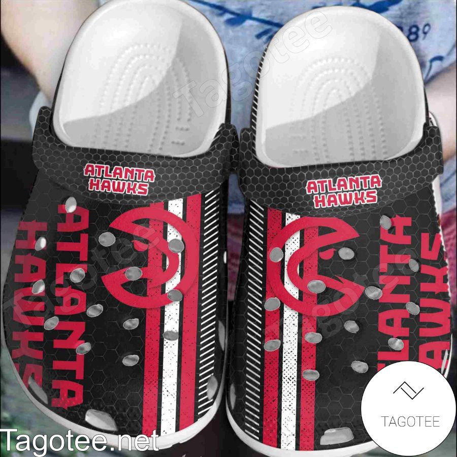 Atlanta Hawks Metal Pattern Crocs Clogs