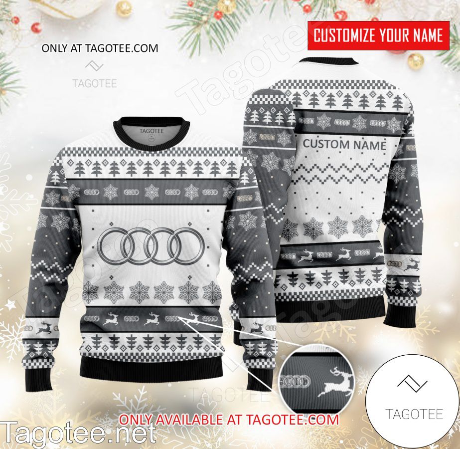 Audi Logo Personalized Ugly Christmas Sweater - EmonShop