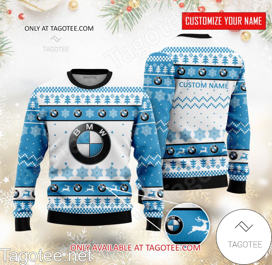 BMW Logo Personalized Ugly Christmas Sweater - EmonShop