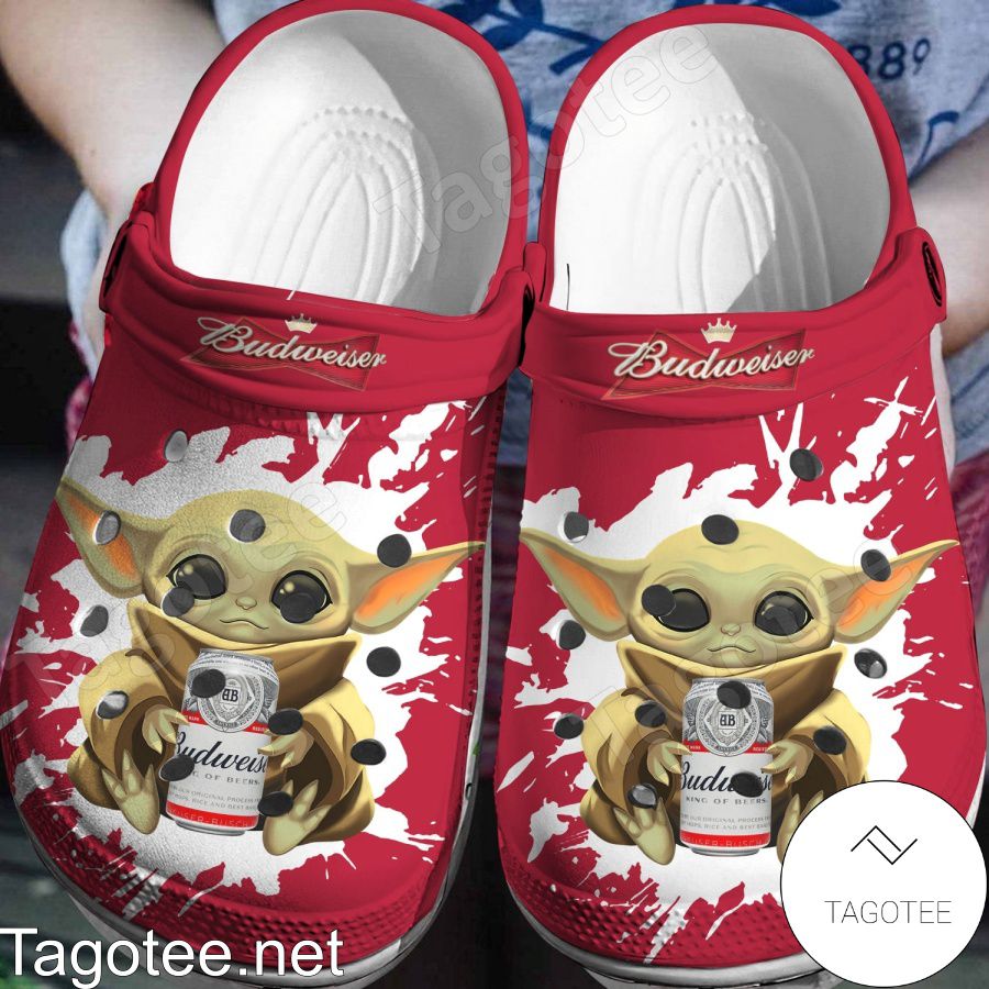 Baby Yoda And Budweiser Crocs Clogs