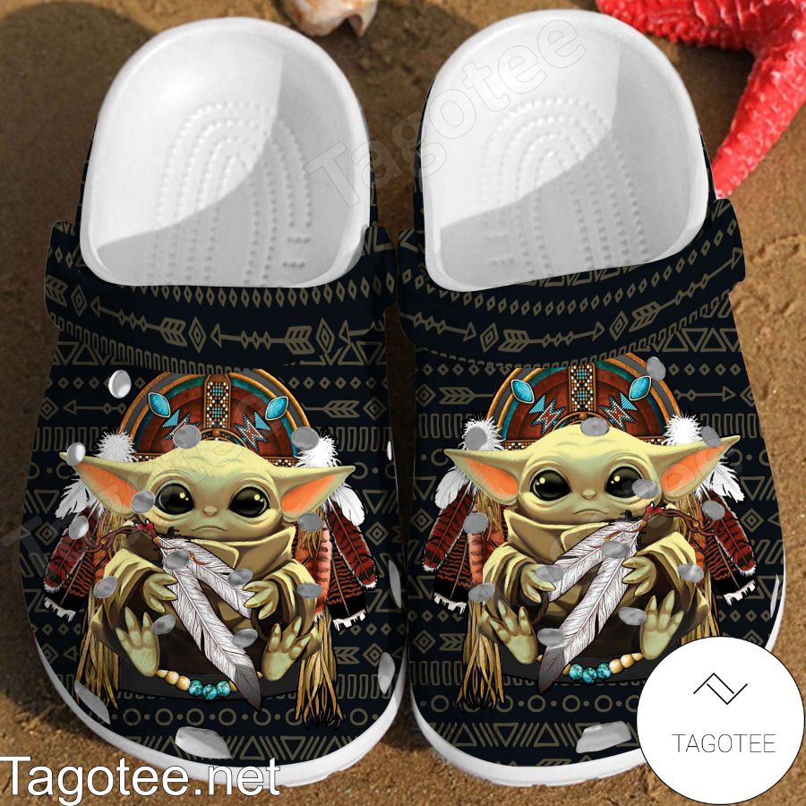 Baby Yoda Native Dreamcatcher Crocs Clogs