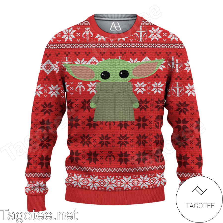 Baby Yoda Red Ugly Christmas Sweater