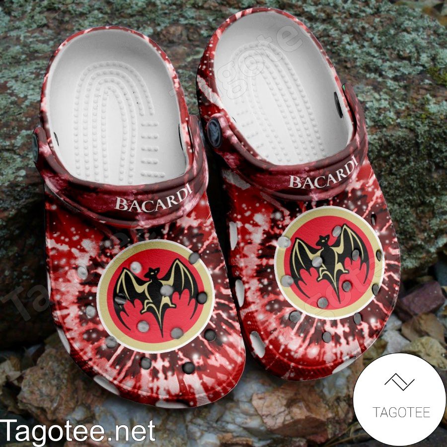 Bacardi Logo Tie Dye Crocs Clogs