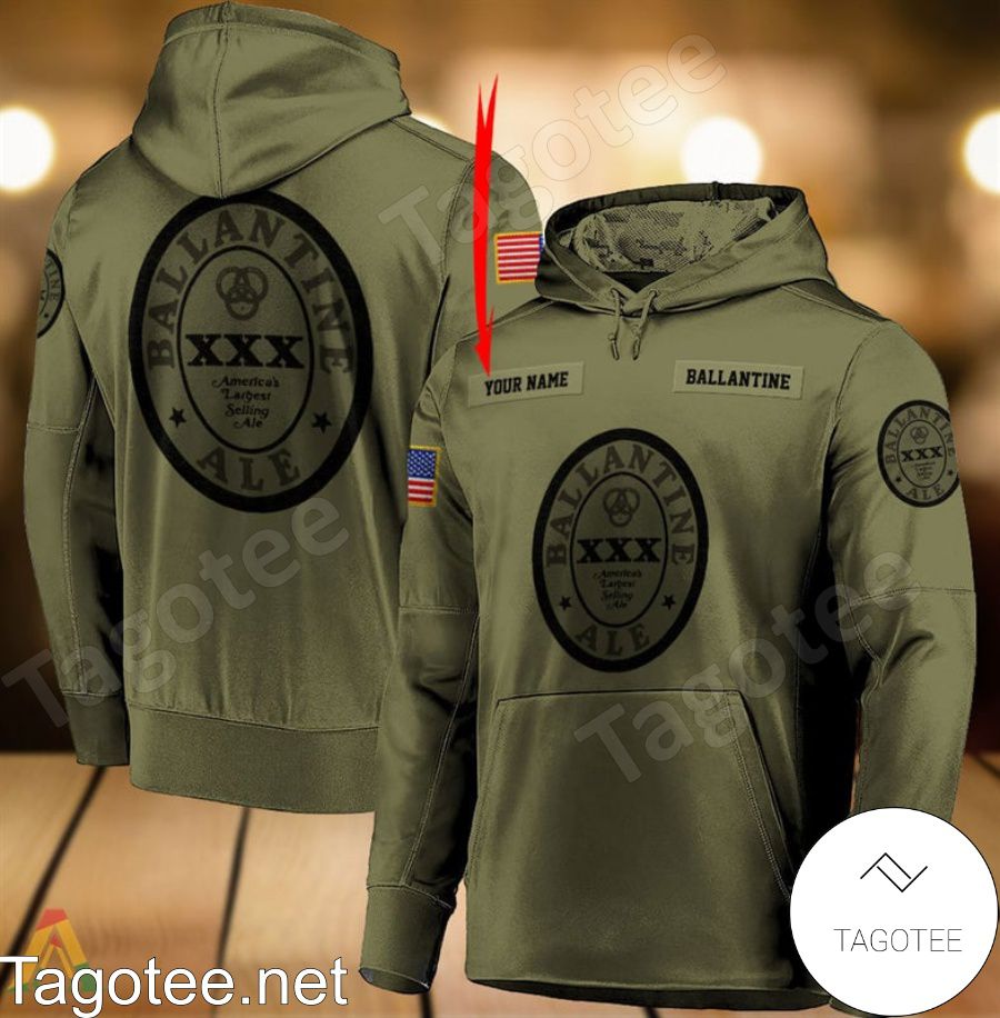 Ballantine Military Green Personalized Hoodie