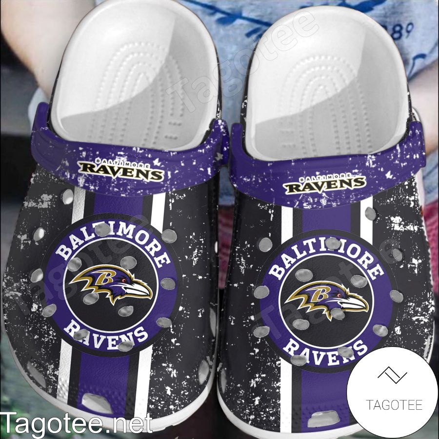 Baltimore Ravens Logo Football Team Crocs Clogs