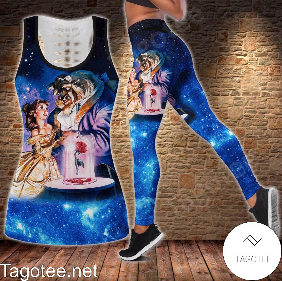 Beauty And The Beast Blue Galaxy Shirt, Tank Top And Leggings