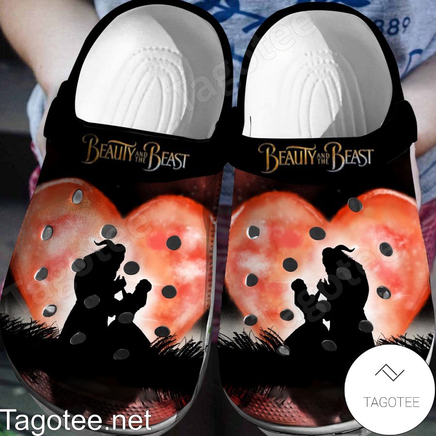 Beauty And The Beast Heart Crocs Clogs