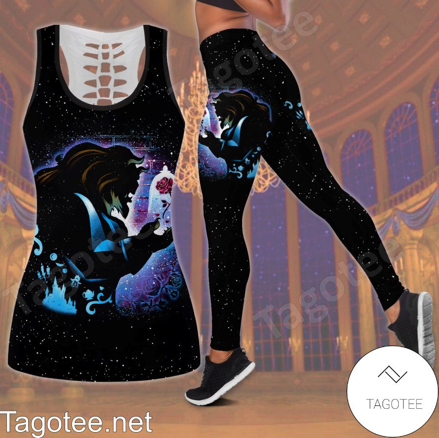 Beauty And The Beast Love Doesn't Need To Be Perfect Black Galaxy Shirt, Tank Top And Leggings