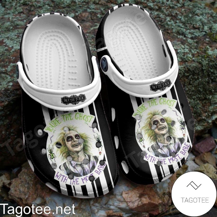 Beetlejuice You're The Ghost With The Most Babe Crocs Clogs