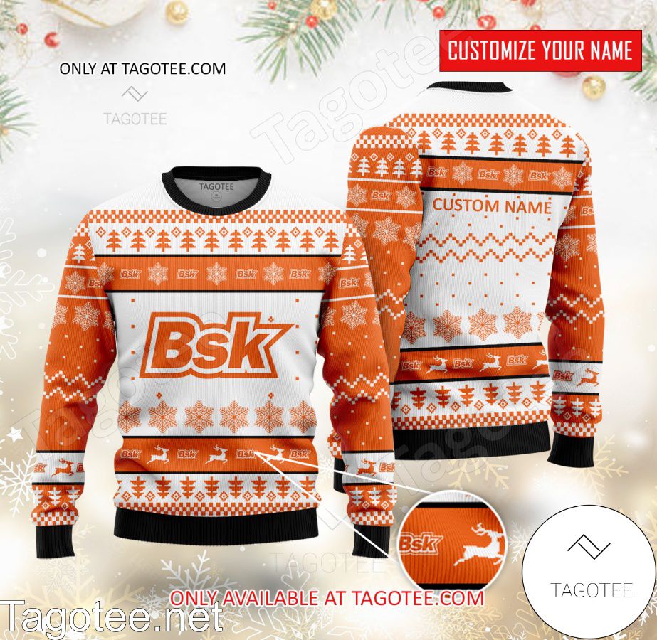 Bershka Logo Personalized Ugly Christmas Sweater - EmonShop