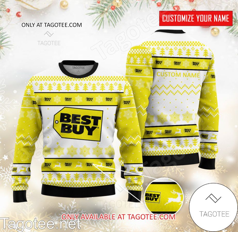 Best Buy Logo Personalized Ugly Christmas Sweater - EmonShop