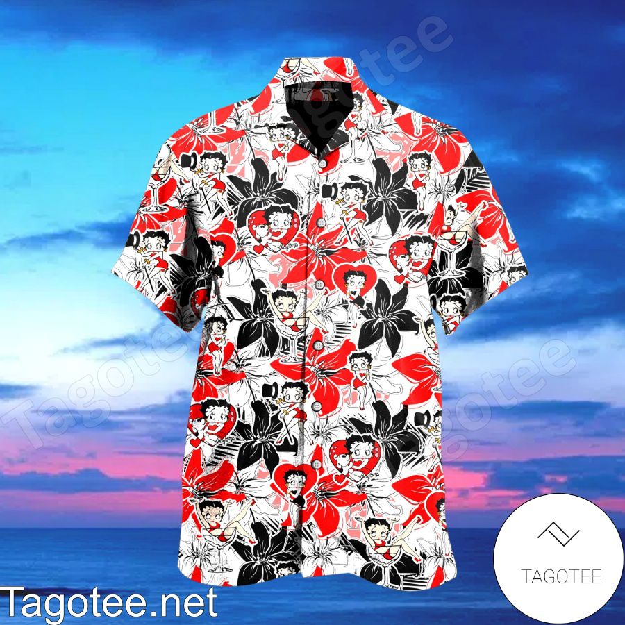 Betty Boop Lily Flower Hawaiian Shirt