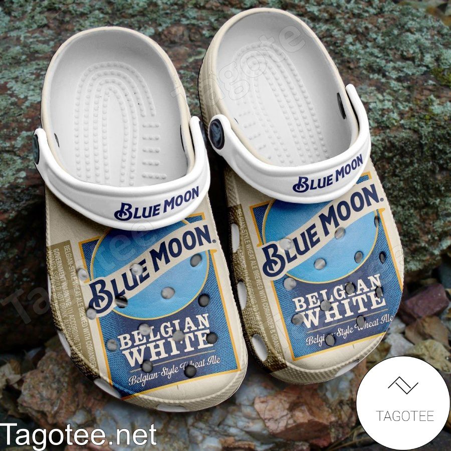 Blue Moon Belgian White Crocs Clogs