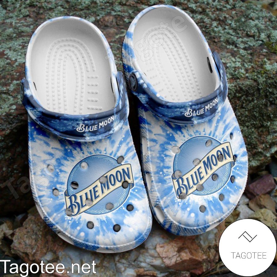 Blue Moon Blue Tie Dye Crocs Clogs