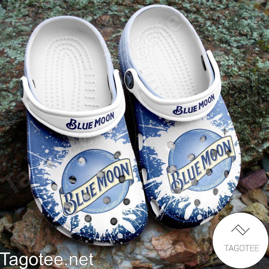 Blue Moon Logo Color Splash Crocs Clogs