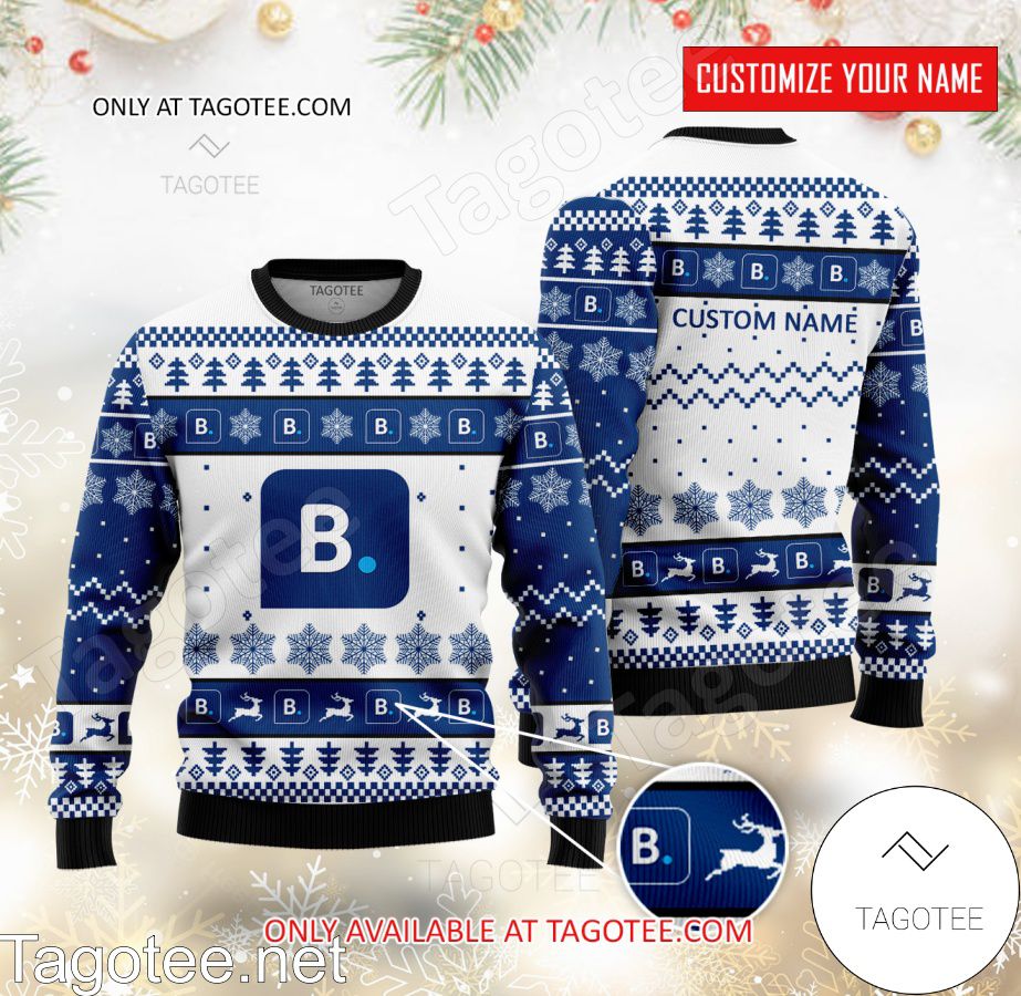 Booking.com Logo Personalized Ugly Christmas Sweater - MiuShop