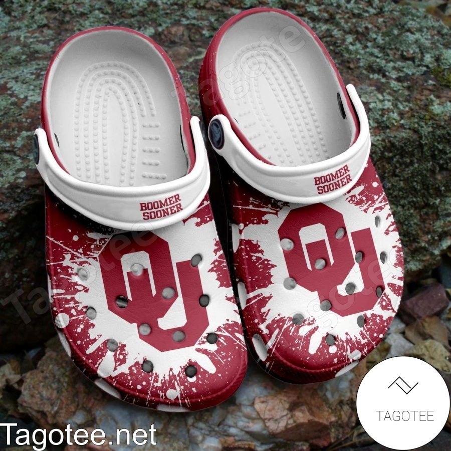 Boomer Sooner Logo Color Splash Crocs Clogs