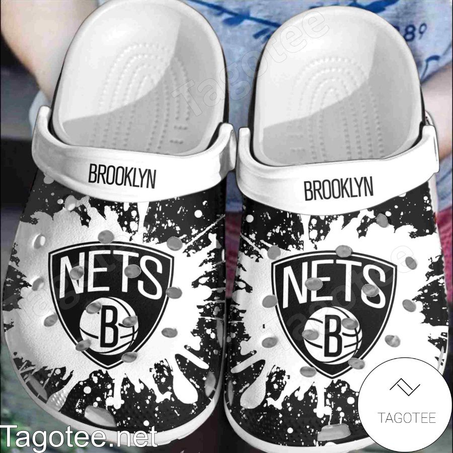 Brooklyn Nets Logo Color Splash Crocs Clogs