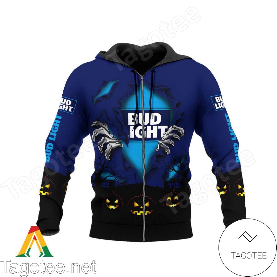 Bud Light Scary Night Halloween Hoodie a