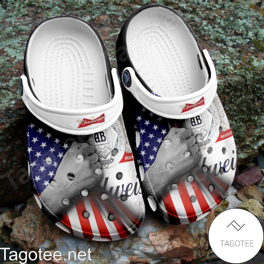 Budweiser American Flag Crocs Clogs