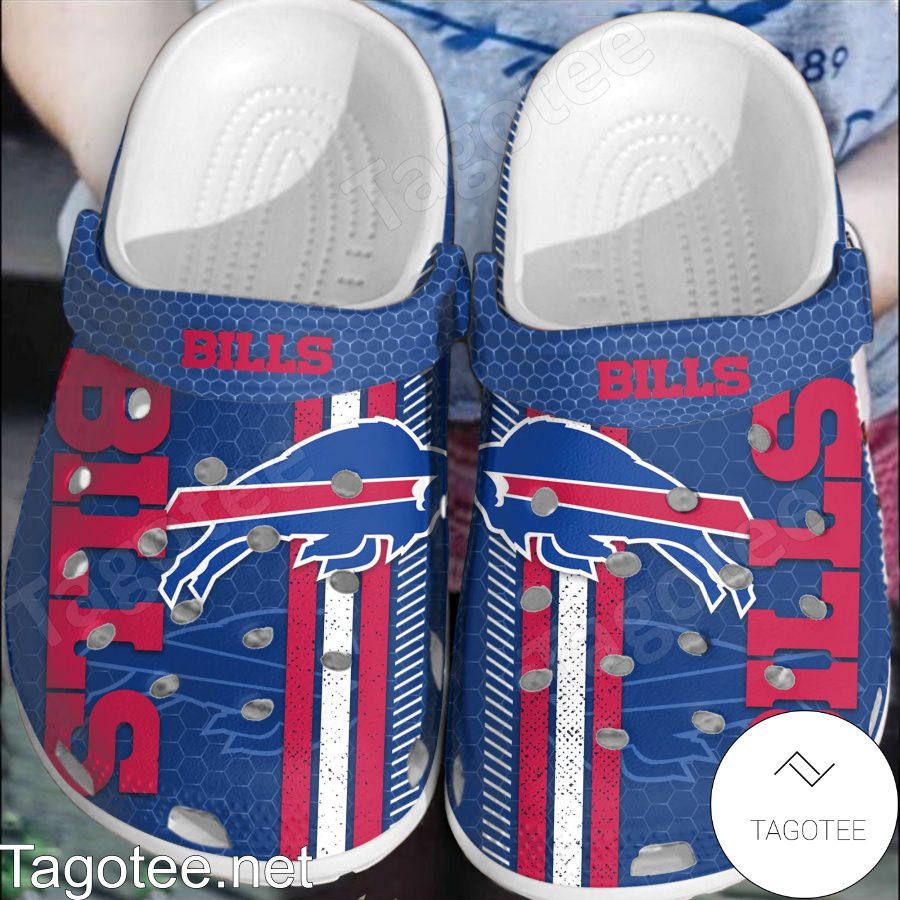 Buffalo Bills Hive Pattern Crocs Clogs