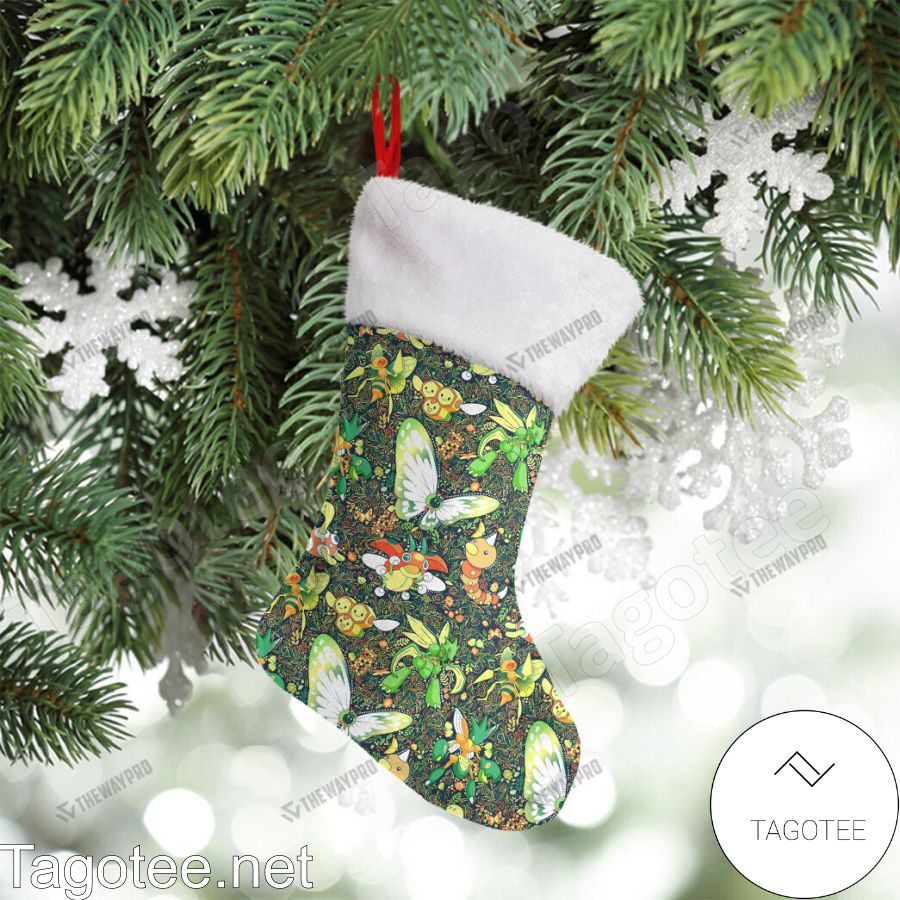 Bug Type Pattern Pokemon Christmas Stockings a