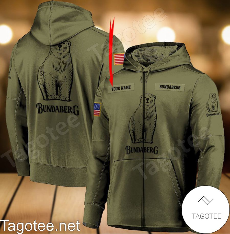 Bundaberg Military Green Personalized Hoodie a