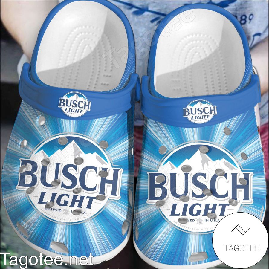 Busch Light Beer Logo Crocs Clogs