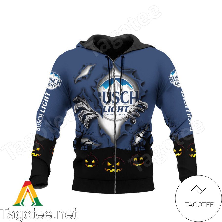 Busch Light Scary Night Halloween Hoodie a