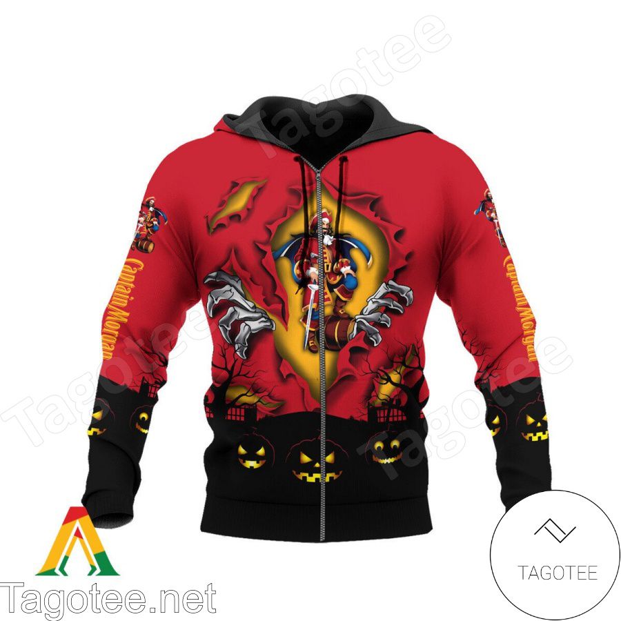 Captain Morgan Scary Night Halloween Hoodie a