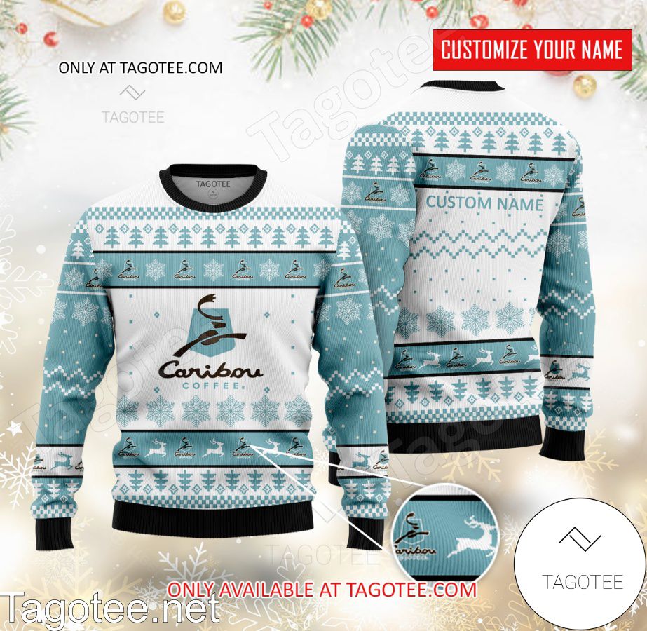 Caribou Coffee Logo Personalized Ugly Christmas Sweater - MiuShop