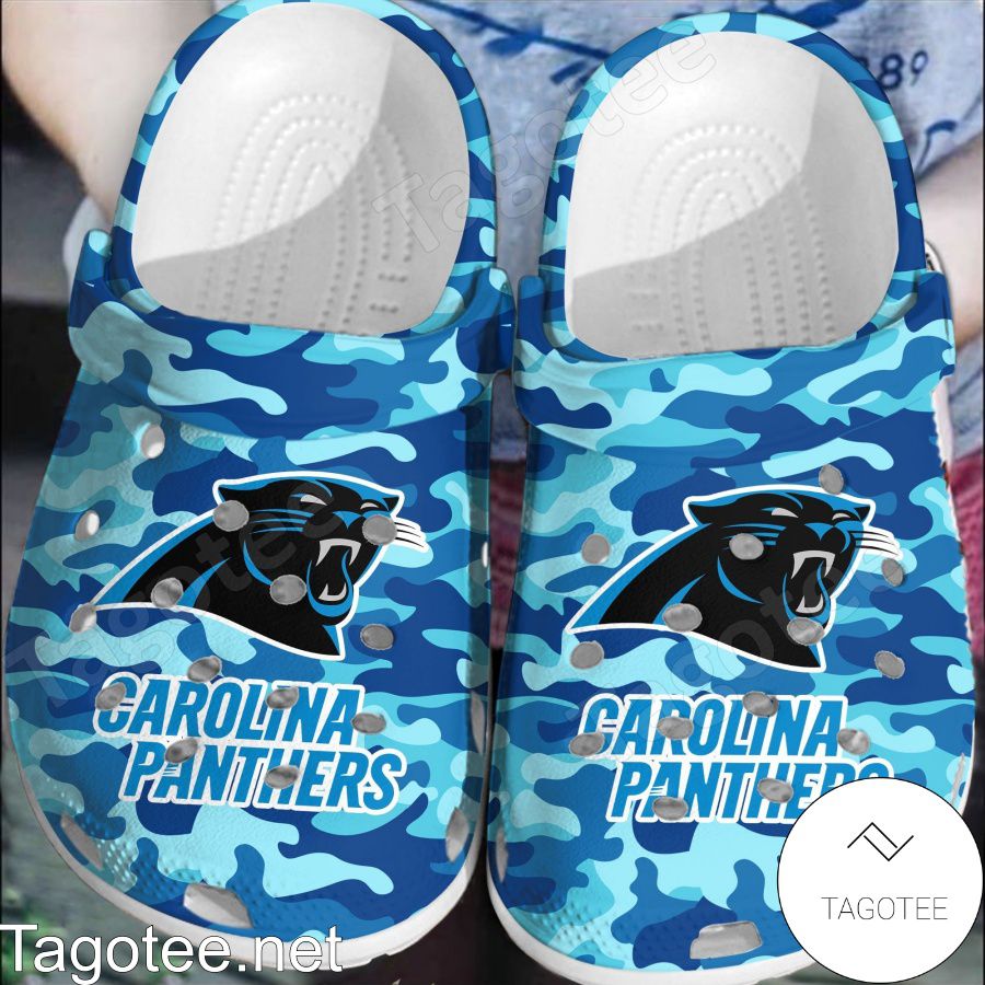 Carolina Panthers Camouflage Crocs Clogs