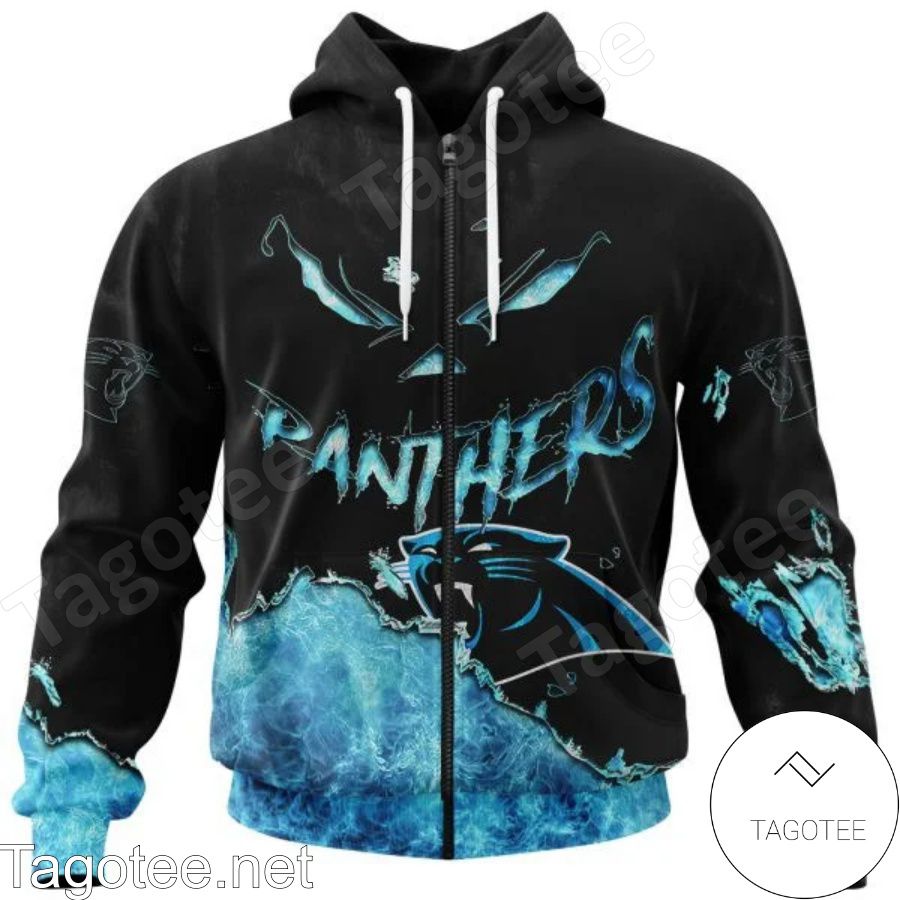 Carolina Panthers Scary Face Halloween Jersey Hoodie, T-shirt a