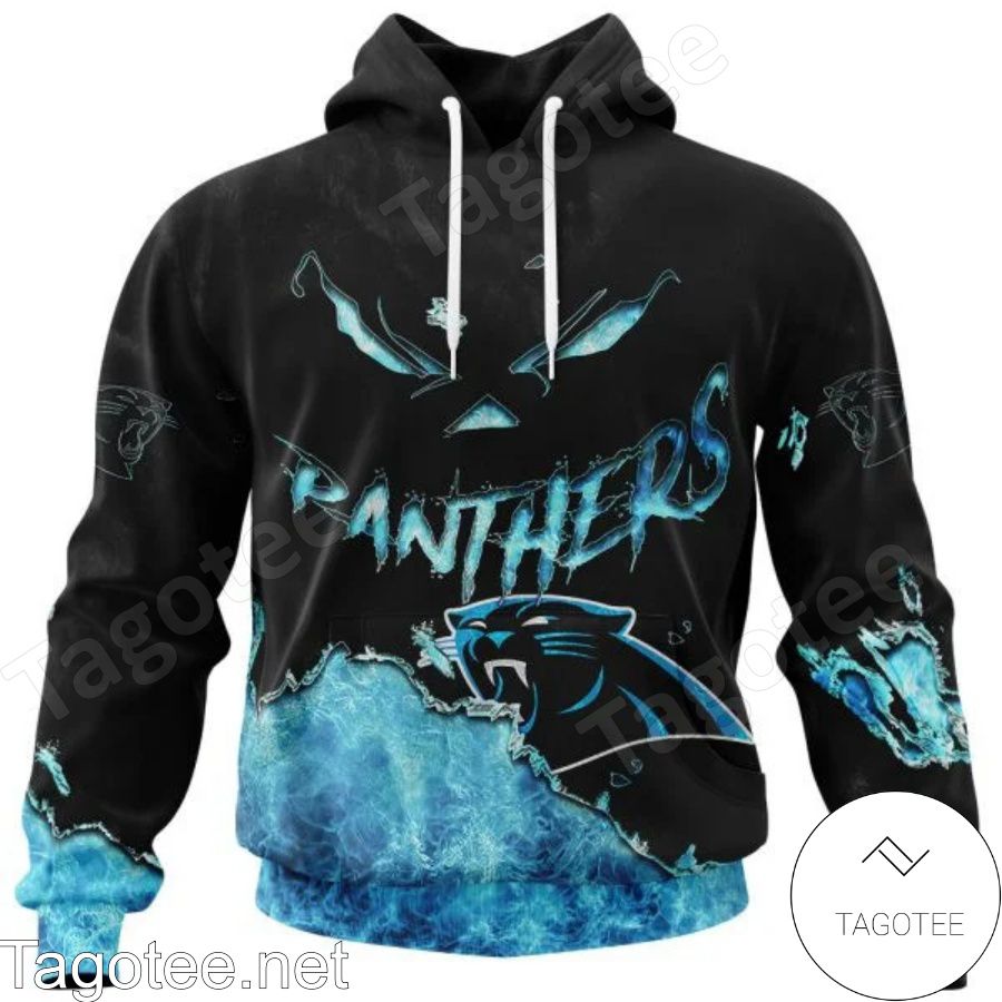 Carolina Panthers Scary Face Halloween Jersey Hoodie, T-shirt