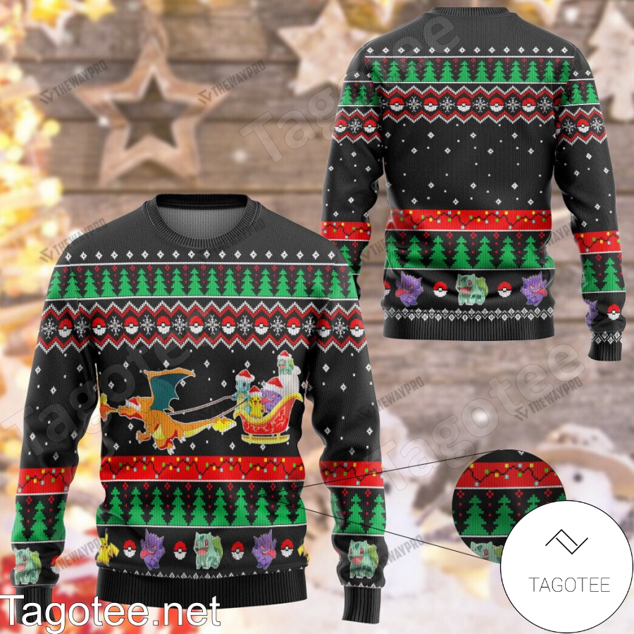 Charizard Flying Pokemon Ugly Christmas Sweater a