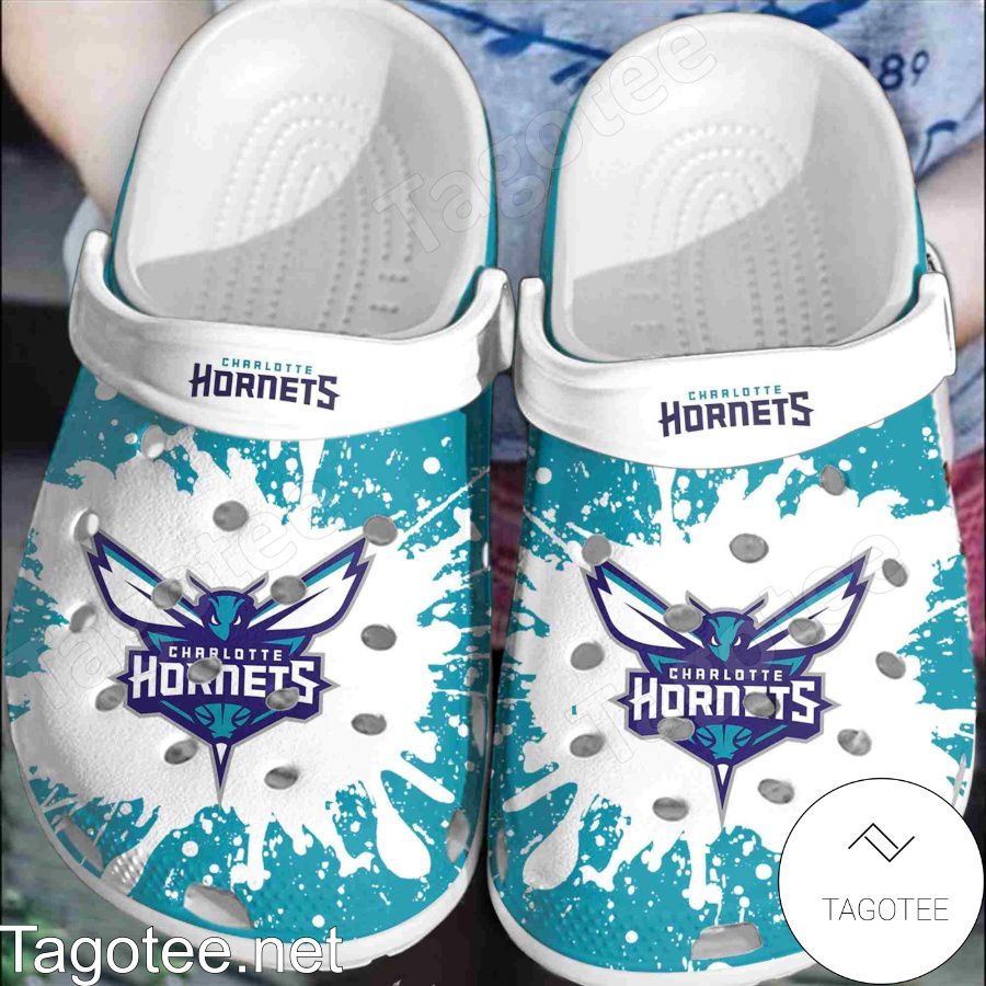 Charlotte Hornets Logo Color Splash Crocs Clogs