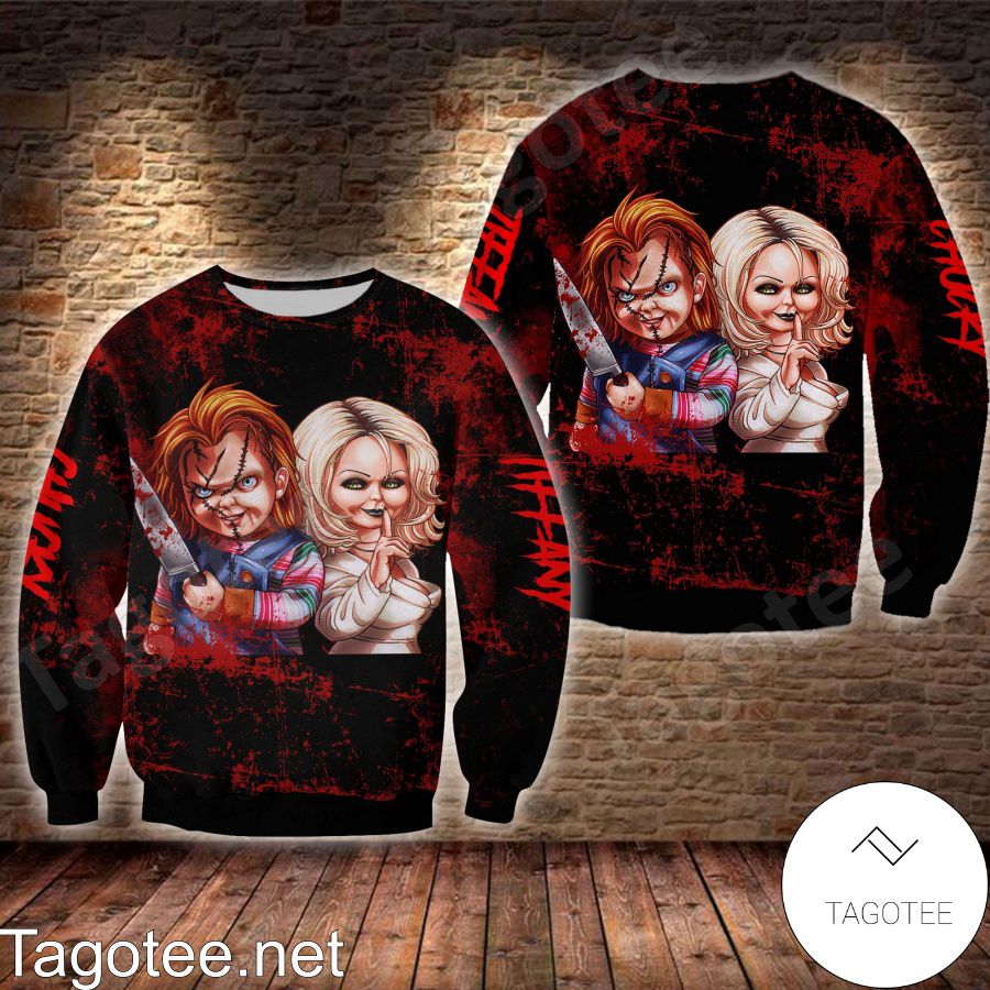 Chucky And Tiffany Blood Black T-shirt, Hoodie a